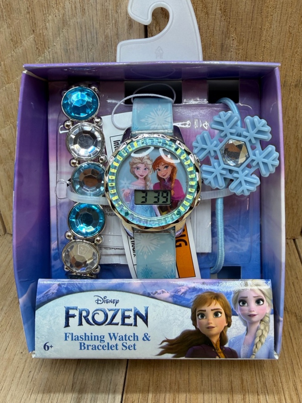 Disney Frozen Kids Anna and Elsa Flashing Watch & Bracelet - 3 Piece Set NEW